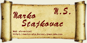 Marko Stajkovac vizit kartica